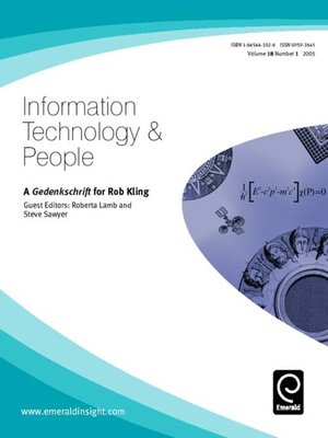 cover image of Information Technology & People, Volume 18, Issue 1